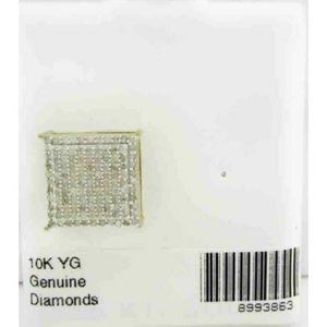 Genuine Diamonds Stud Single Earring 10k Gold